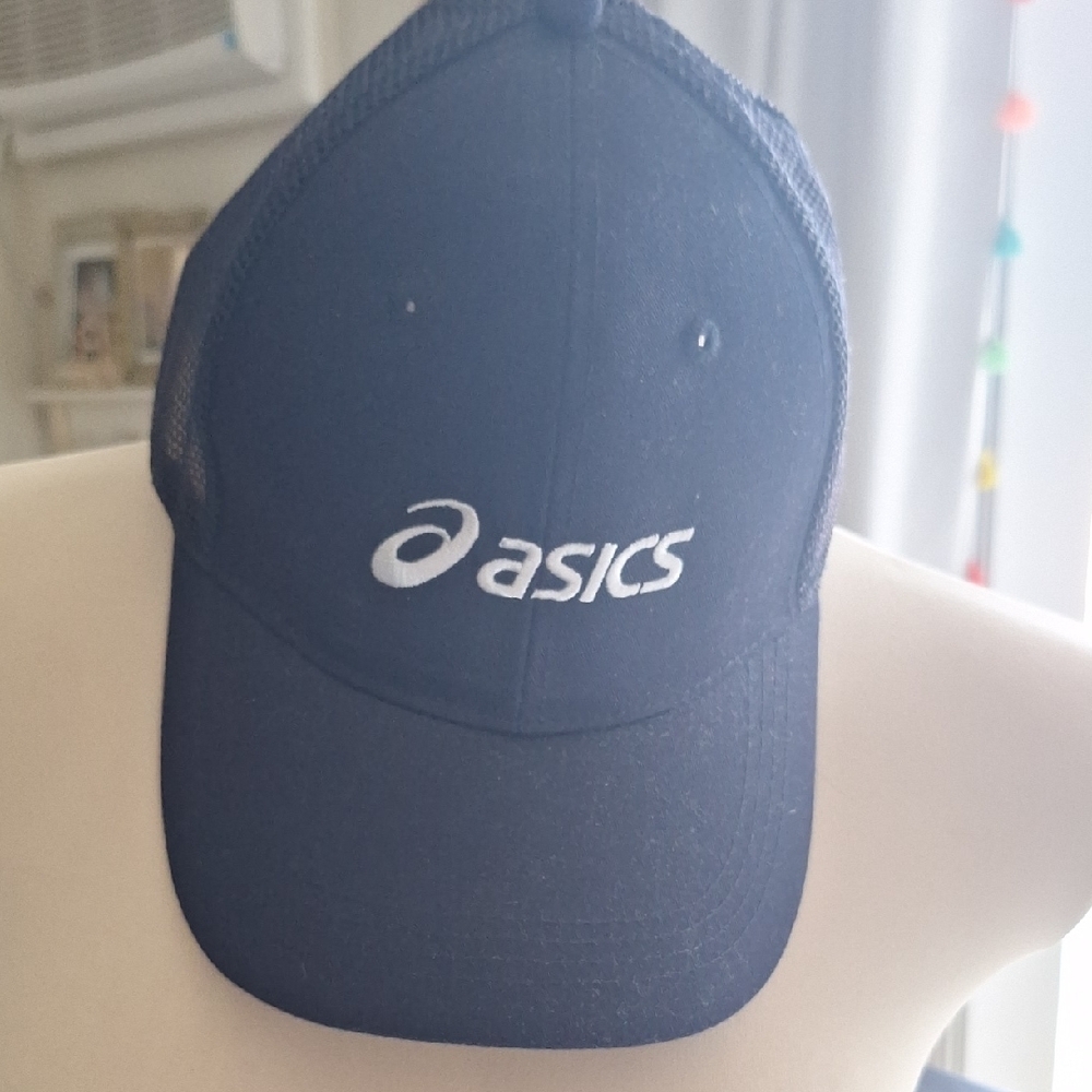 Asics Navy Trucker Hat Ball Cap
